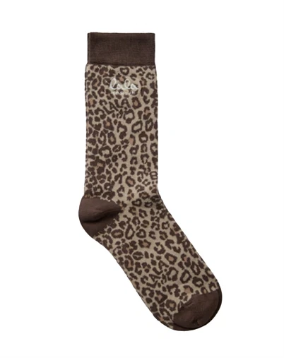 Lala Berlin - Cotton Mix Strømper - Brown Leo